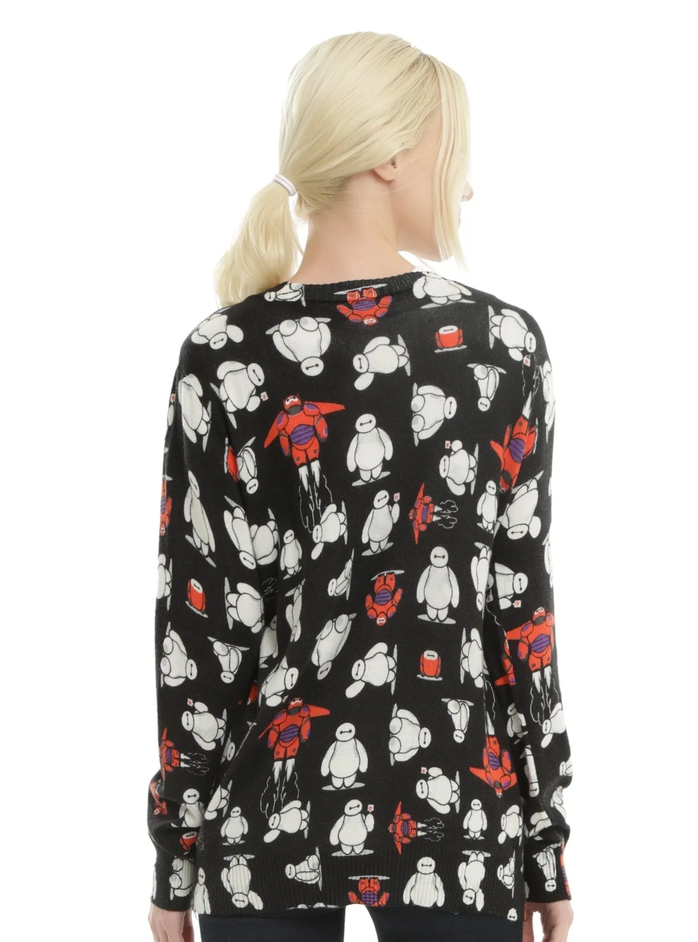 DISNEY BIG HERO 6 BAYMAX TOSS PRINT GIRLS CARDIGAN