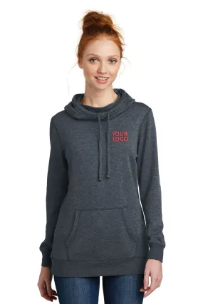 District Made Ladies Lightweight Hoodies, Heathered Navy