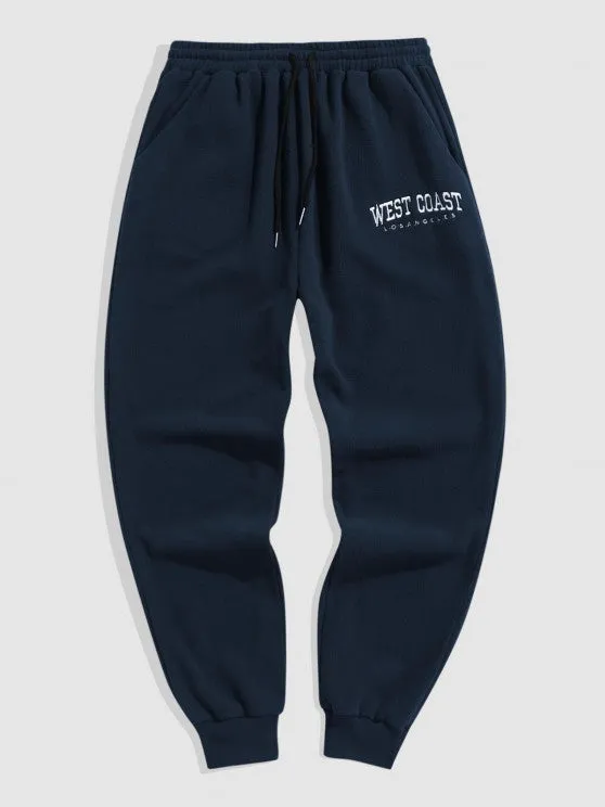 Dual Zip Coat And West Coast Sweatpants Set