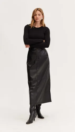 DYLAN PU COLUMN SKIRT