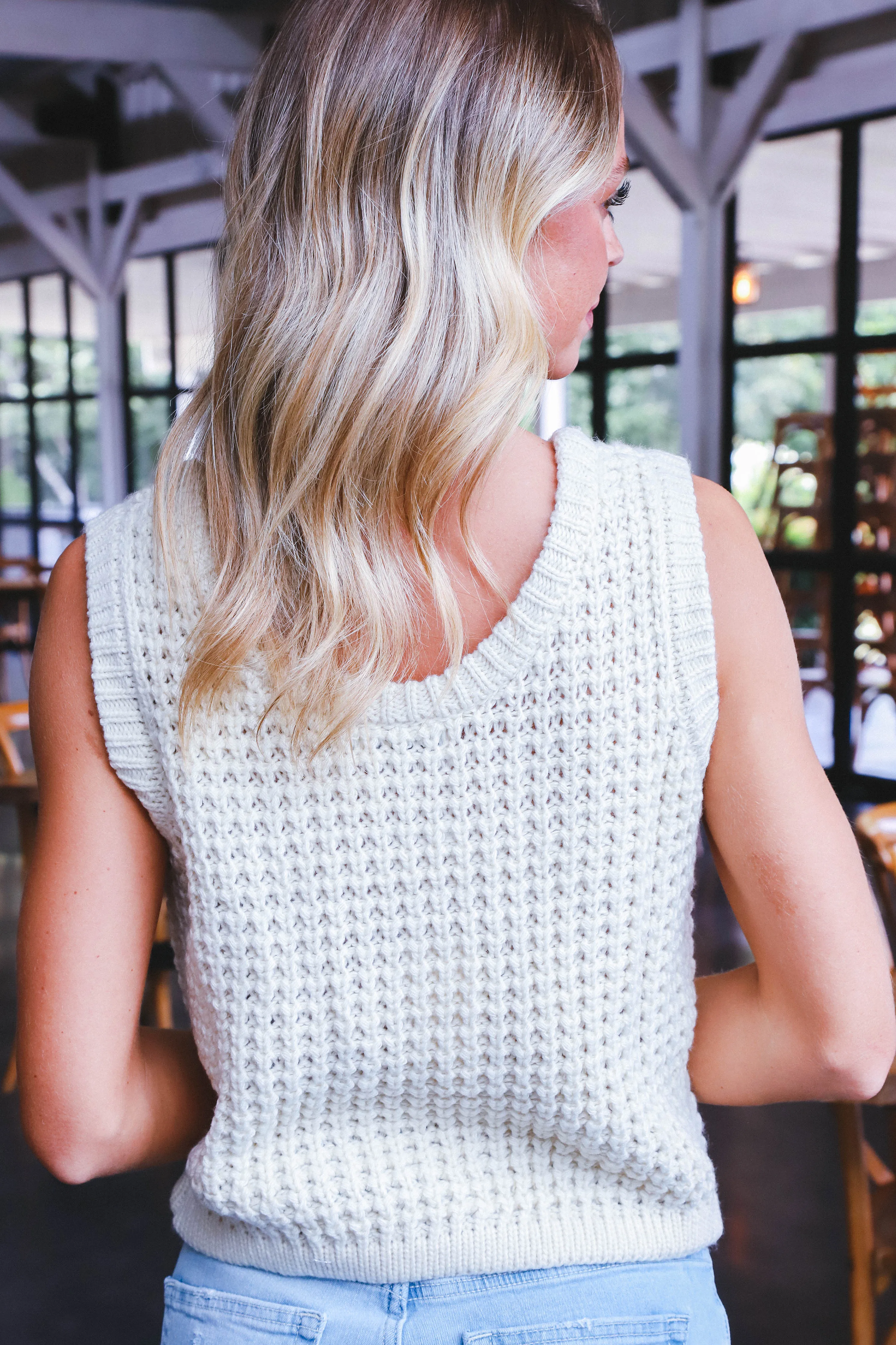 Elsie Sweater Tank, Ivory | Sadie & Sage