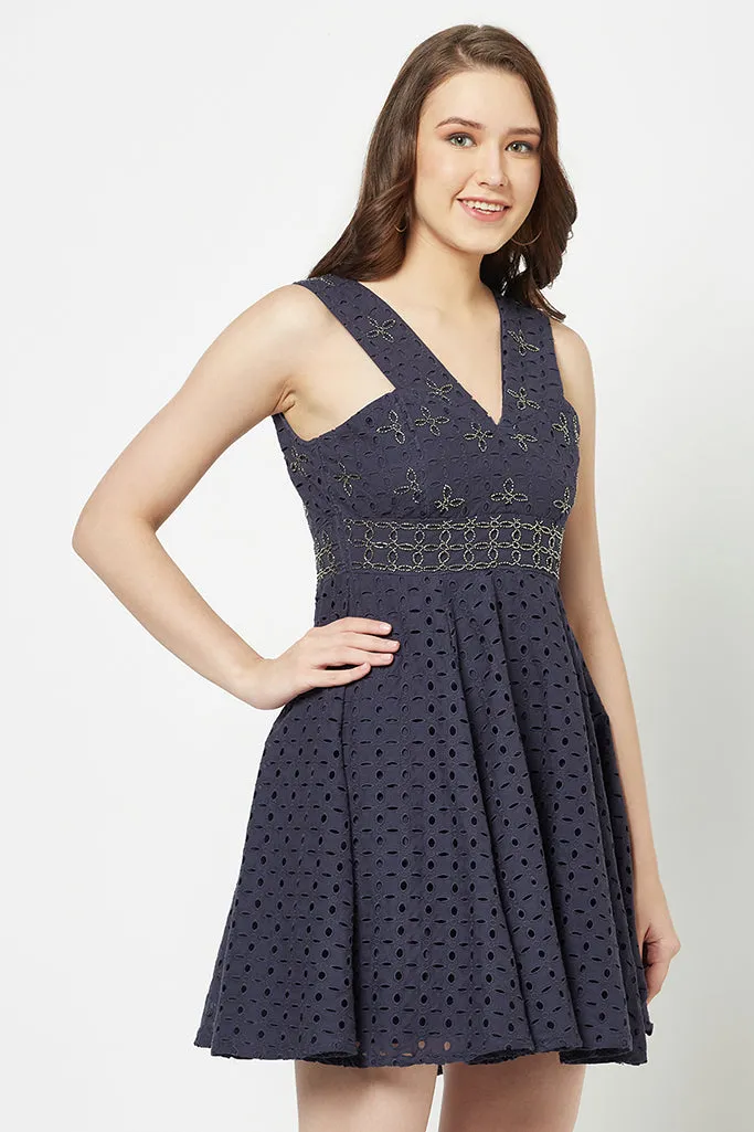 Eyelet Schiffli Dress