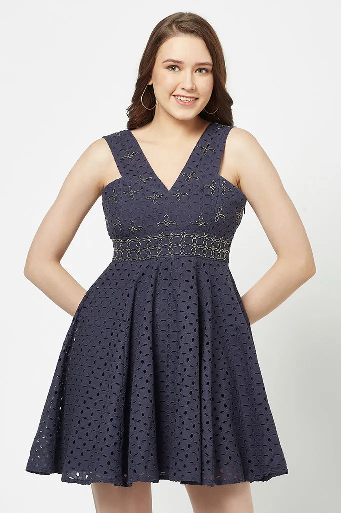 Eyelet Schiffli Dress