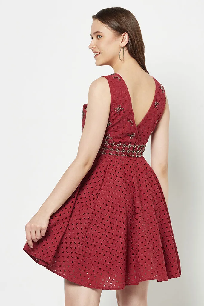 Eyelet Schiffli Dress