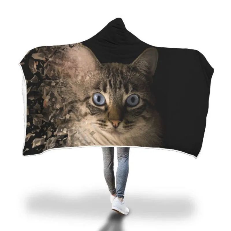 Fantasy Cat Hooded Blanket