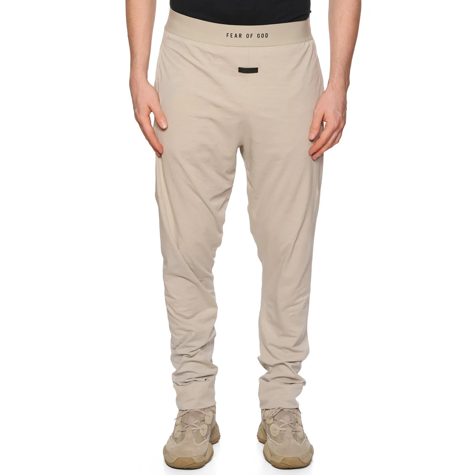 FEAR OF GOD Waist logo Beige Cotton Thermal Pants NEW Size L