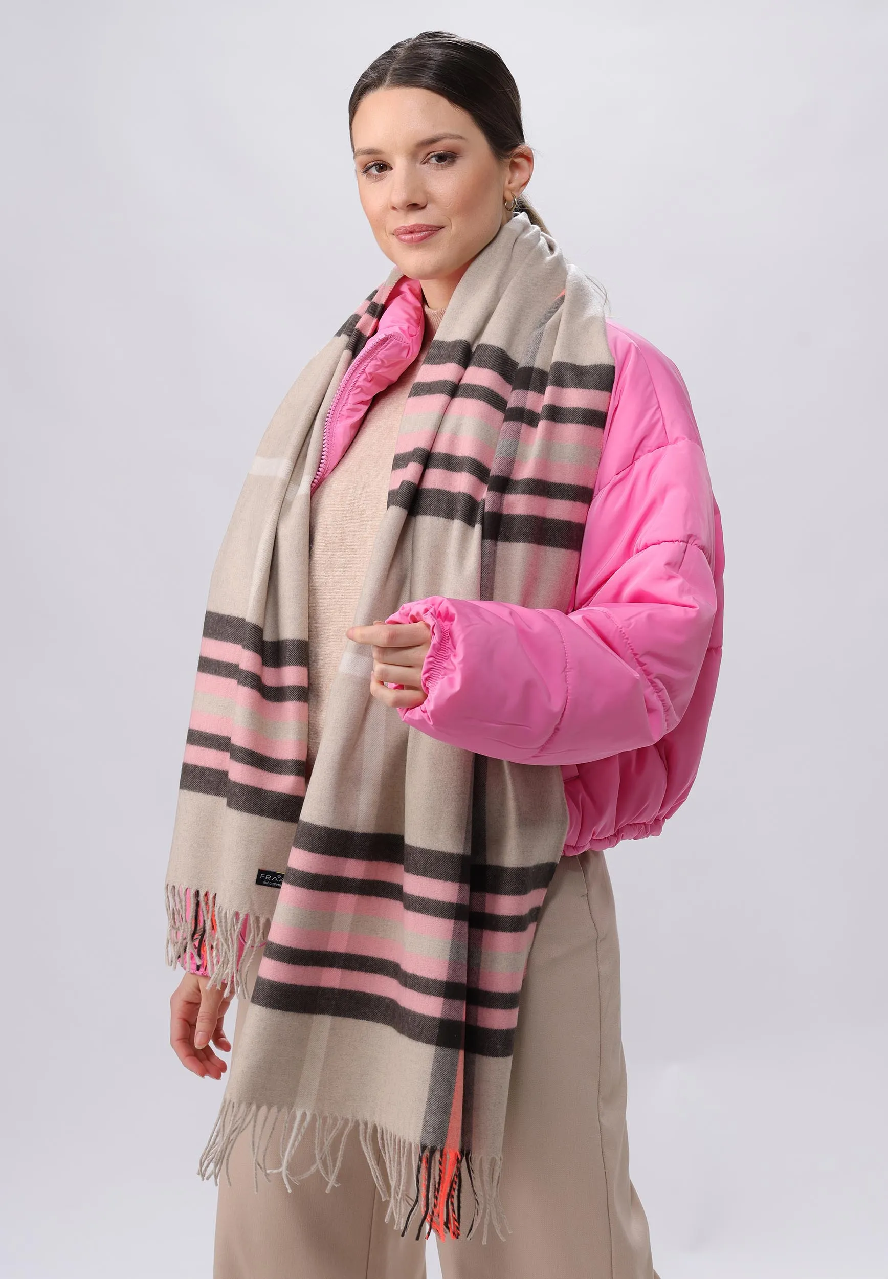 FRAAS Plaid Cashmink® Blanket-Scarf