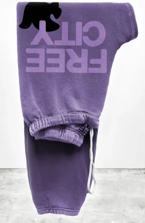 Freecity - Large Logo Sweatpants in Lavender Petal