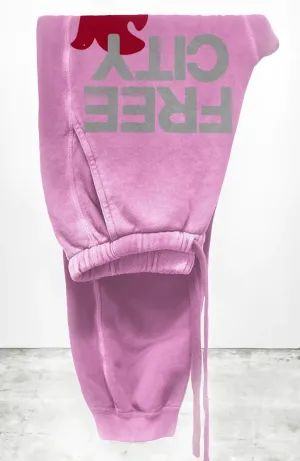 FREECITYLARGE SUNFADES pocket sweatpant - PINK LIPS