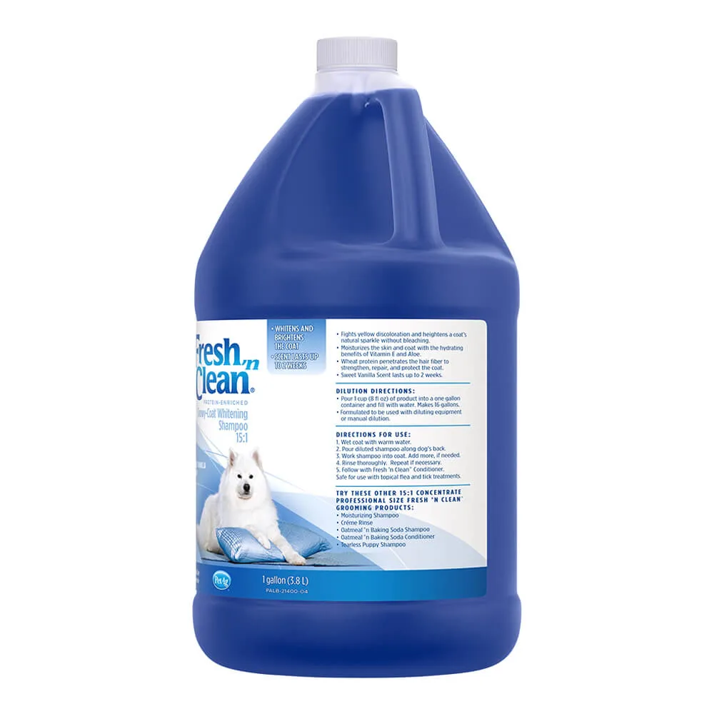 Fresh 'n Clean Snowy-Coat Whitening Shampoo, Sweet Vanilla, Gallon