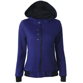 GBSELL Fashion Women Autumn Winter Casual Sport Long Sleeve Hoodie Pullover Coat (Purple, L)