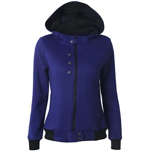 GBSELL Fashion Women Autumn Winter Casual Sport Long Sleeve Hoodie Pullover Coat (Purple, L)