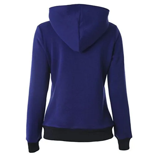 GBSELL Fashion Women Autumn Winter Casual Sport Long Sleeve Hoodie Pullover Coat (Purple, L)