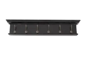 Halifax D162G 6-Hook Coat Rack in Black White Antique