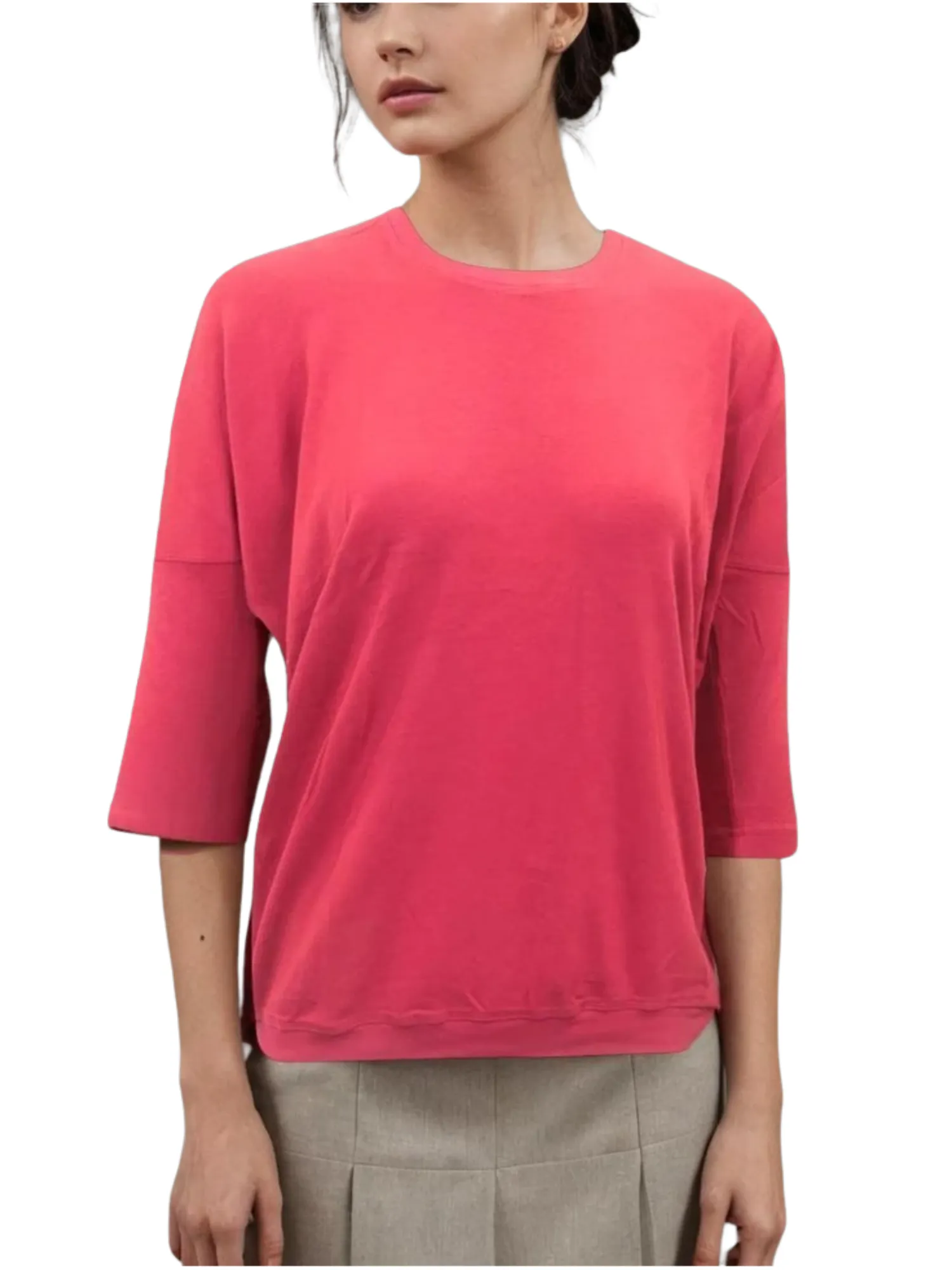 Hard Tail 3/4 Sleeve Drape Back Tee T-207