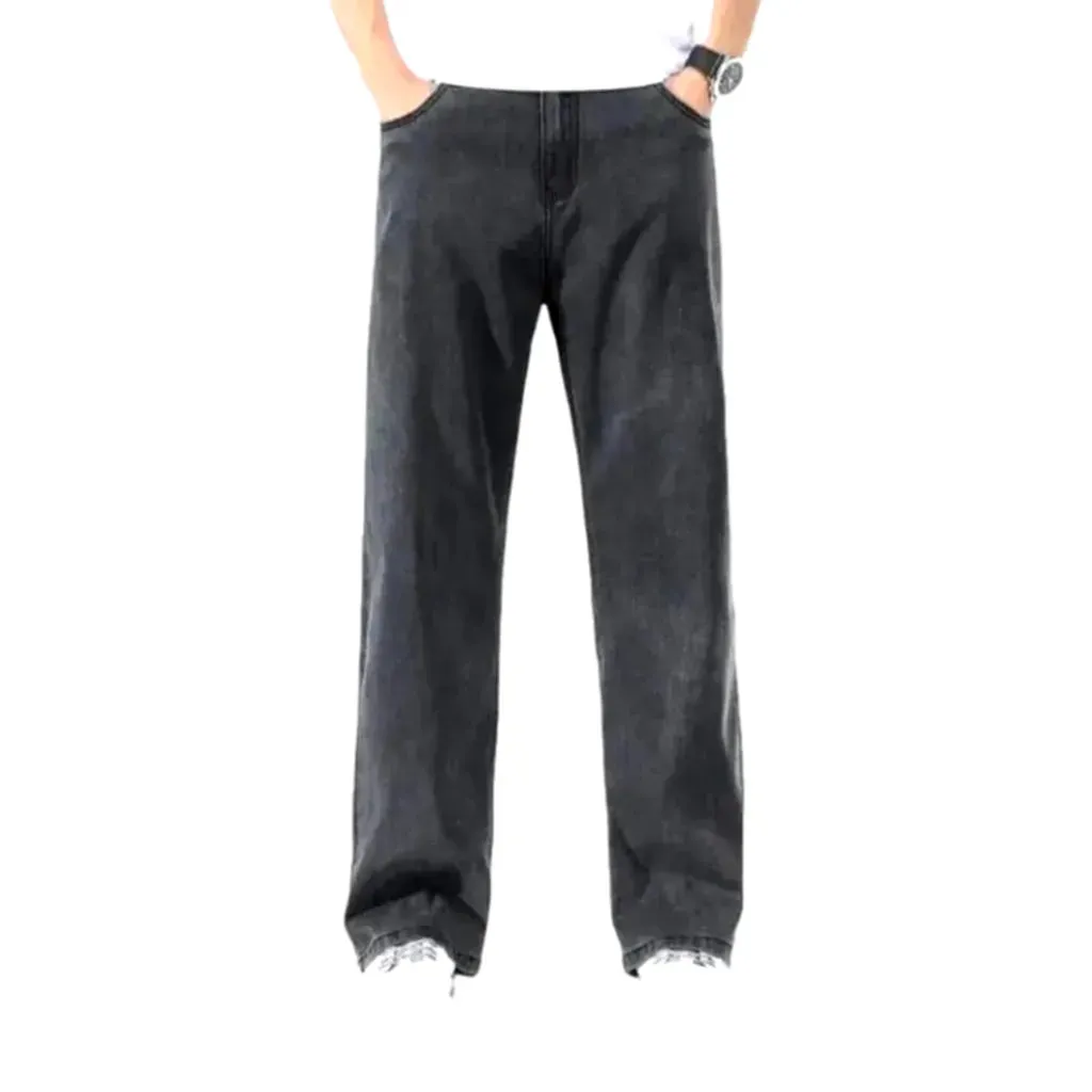 High-waist men's ultra-thin jeans