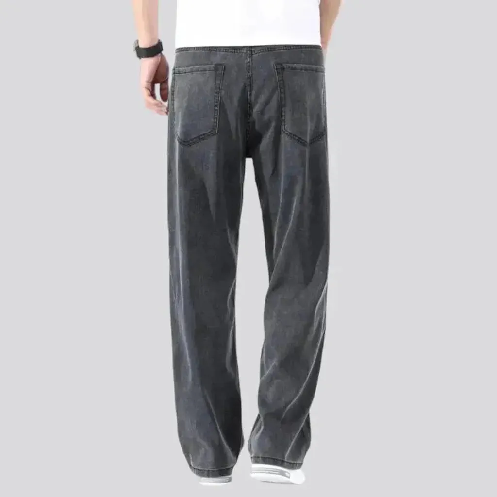 High-waist men's ultra-thin jeans