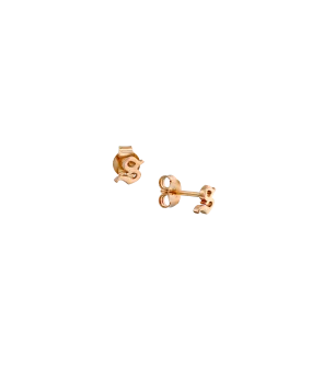 Initial Studs Blackletter - 18K Rose Vermeil