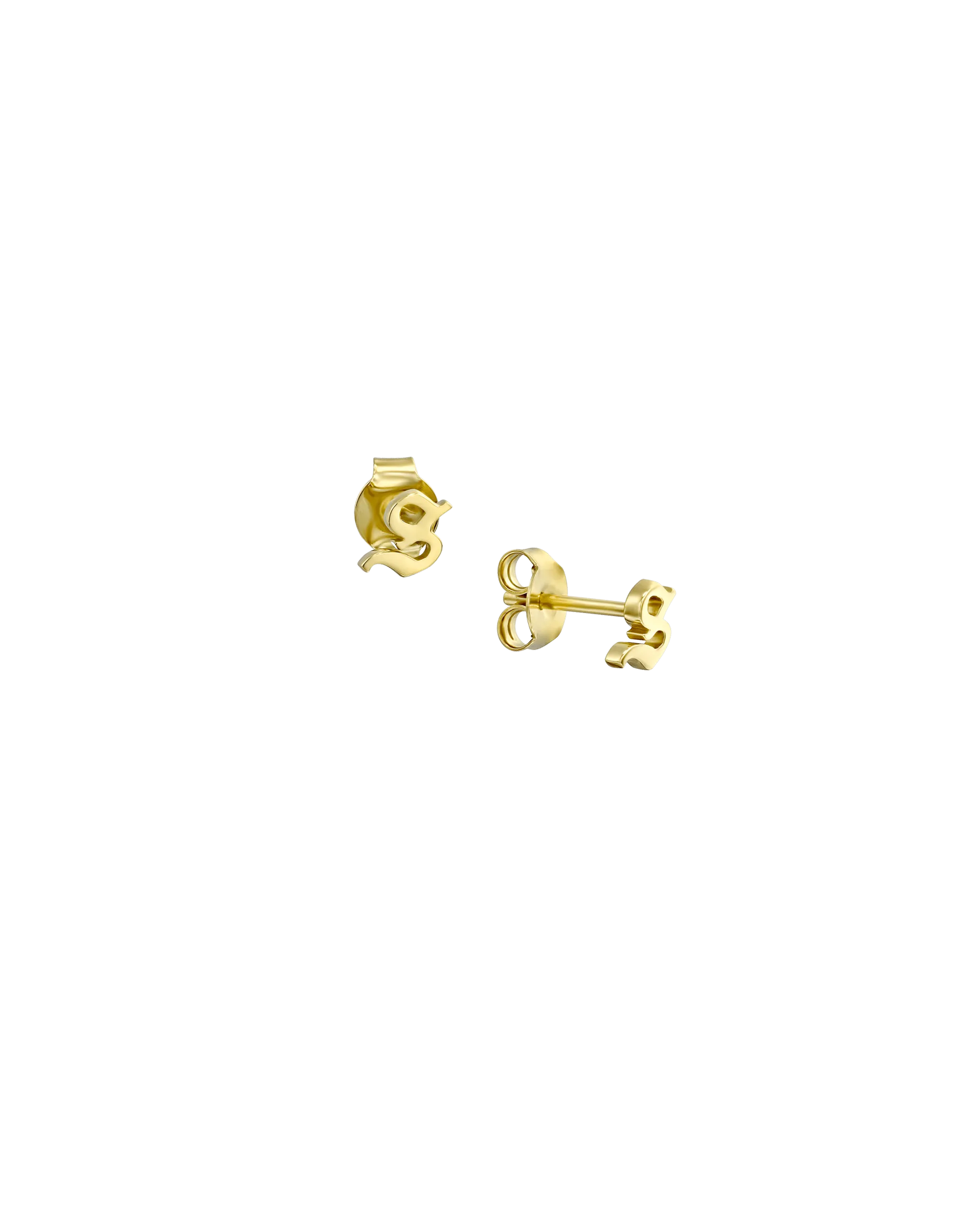 Initial Studs Blackletter - 925 Sterling Silver