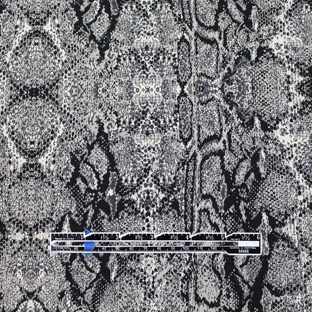 Italian python design stretch jacquard suiting