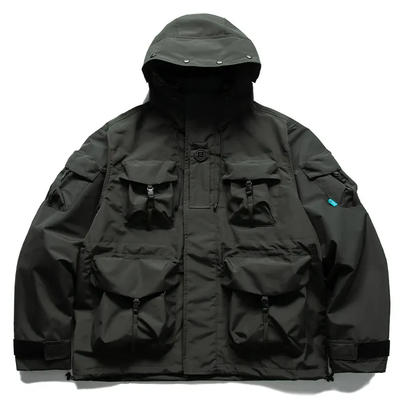 Japanese Trend Hooded Cargo Jacket - High Quality Mountaineering Coats