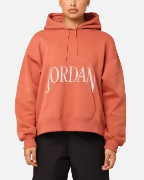 Jordan Women's Brooklyn Fleece Pullover Hoodie Dusty Peach/Sail