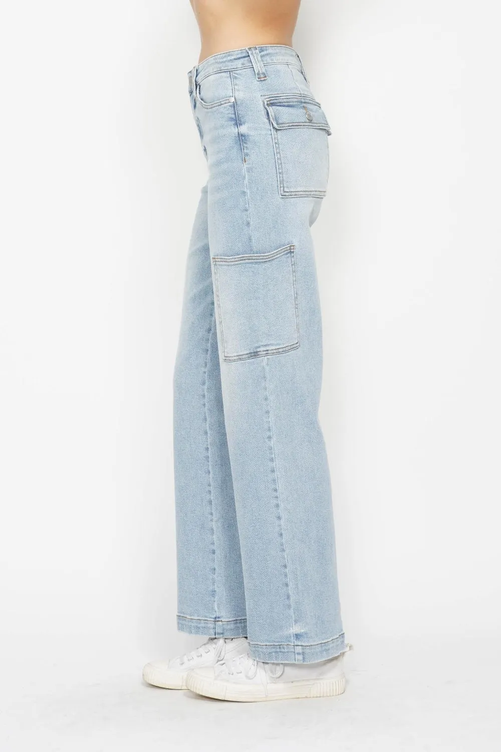 Judy Blue High Waist Straight Cargo Jeans [Online Exclusive]