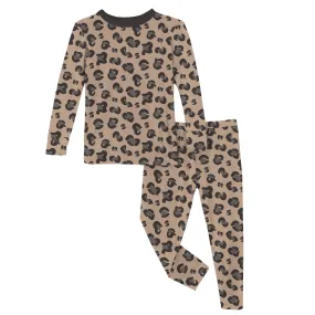 KicKee Pants Suede Cheetah L/S Pajama Set