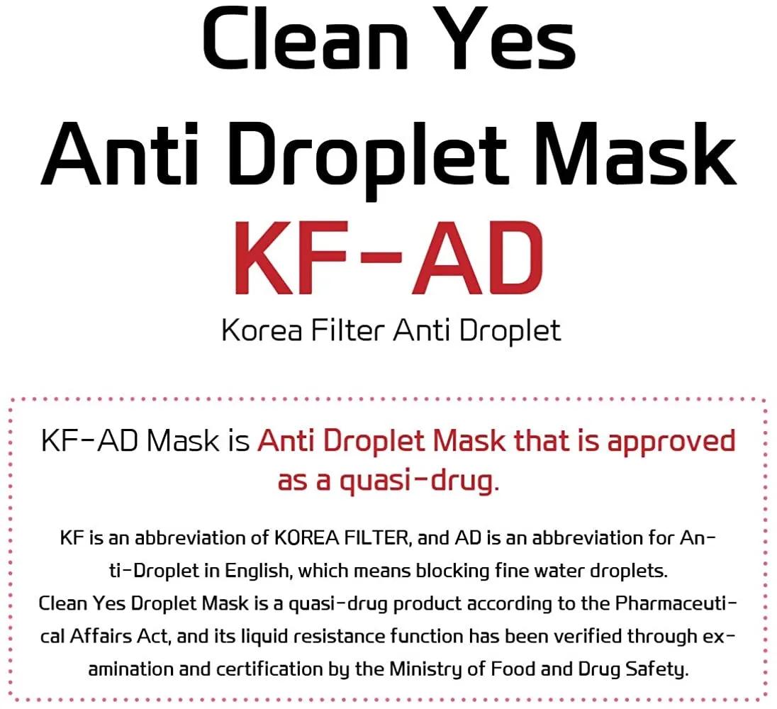 Korean Clean Yes KF-AD 3 Layers Disposable Face Mask (5 Pieces)