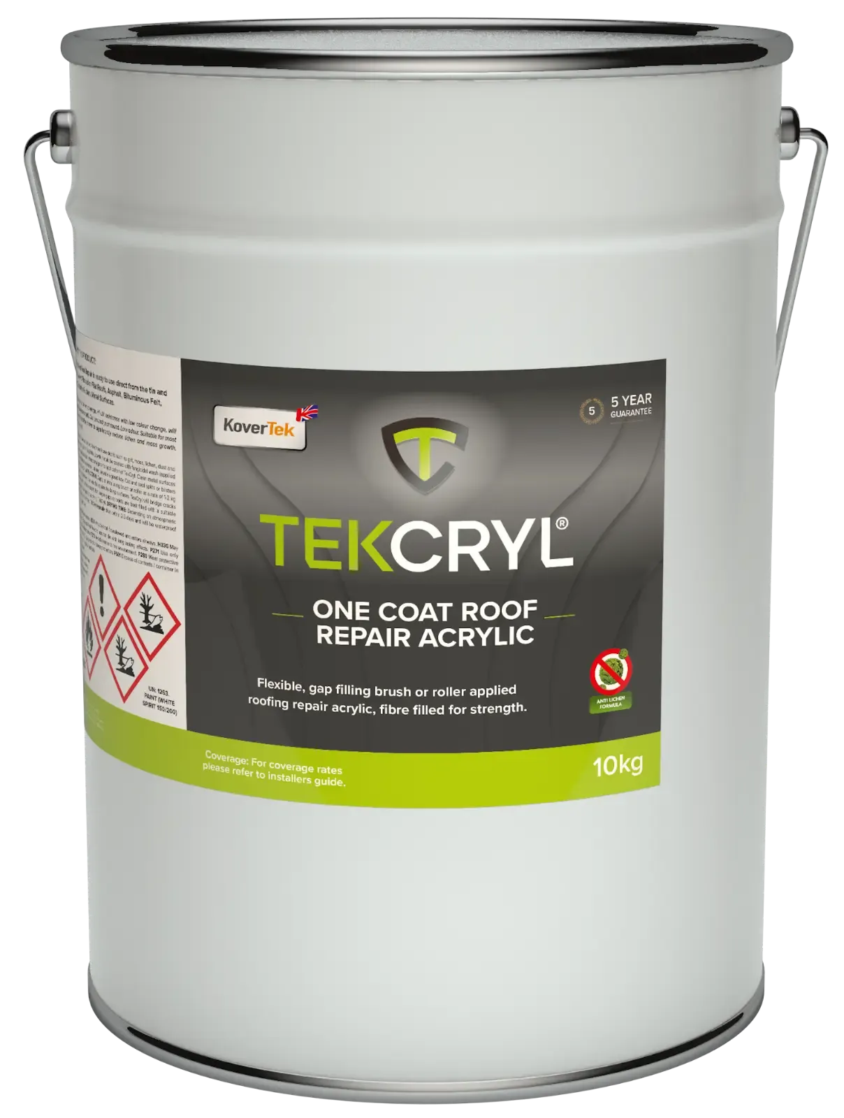 Kovertek TekCryl One Coat Acrylic Roof Repair Coating - Grey 10kg