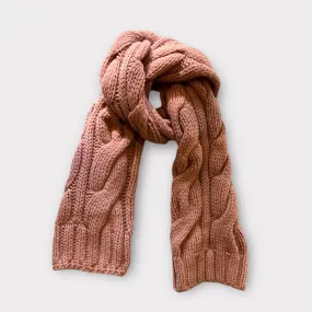 Mackie Catrine Super Chunky Cable Scarf Dusty Pink