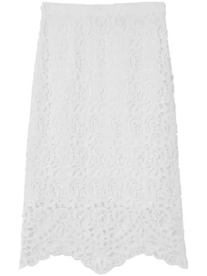 macramé-lace pencil skirt