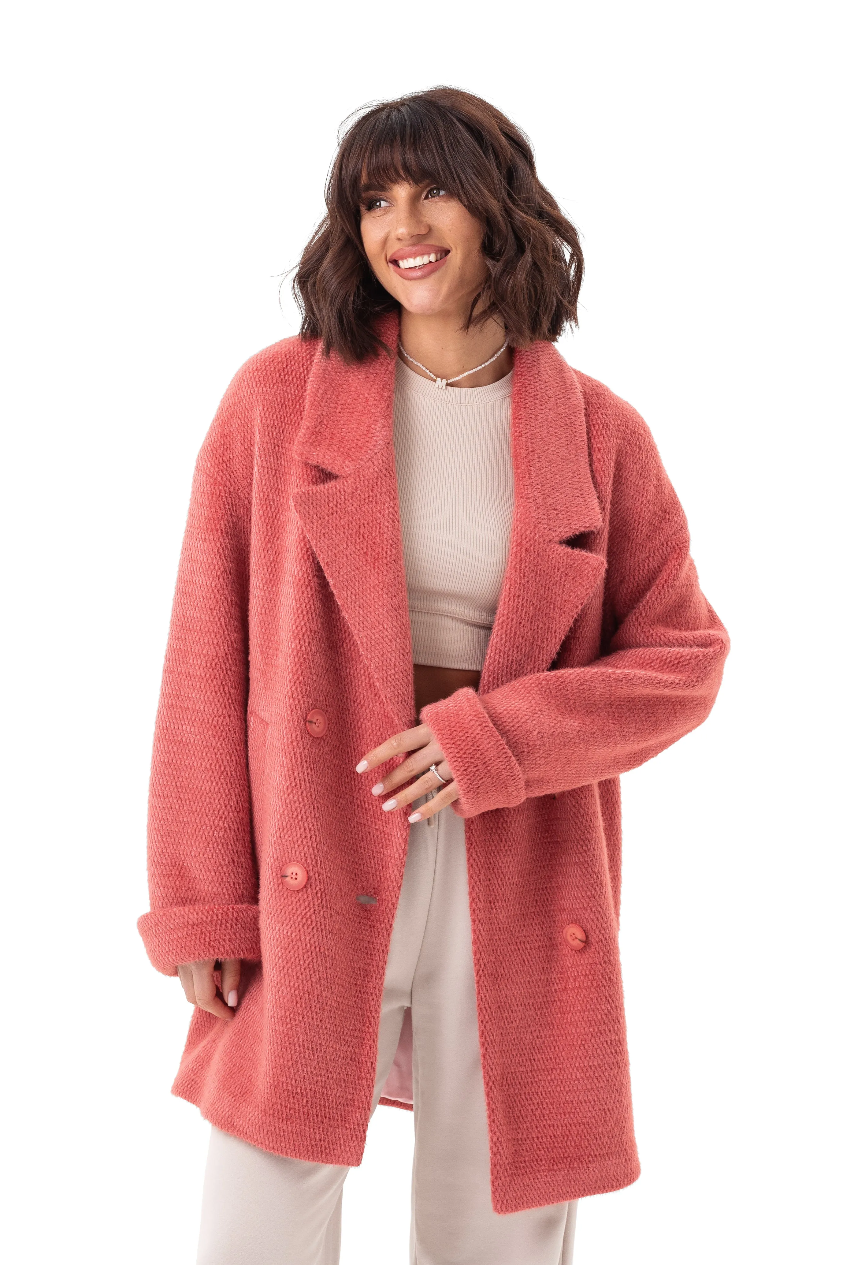 Maggie Light Knitted Overcoat