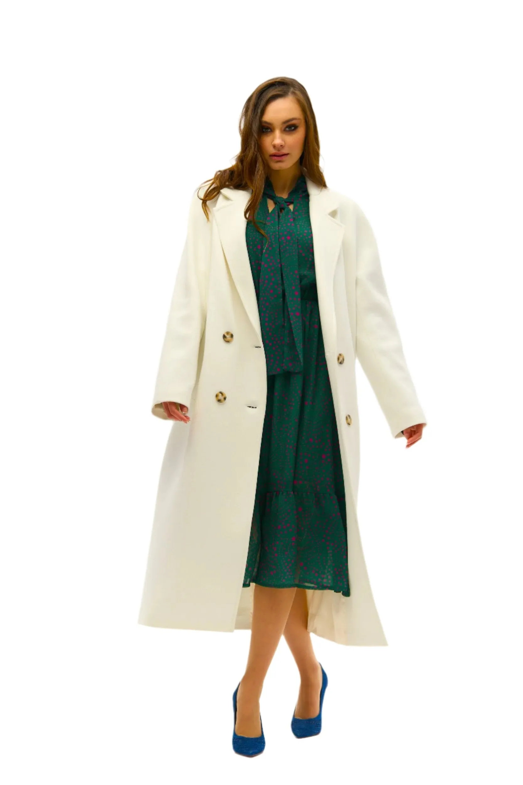 Marchesa Wool Blend Overcoat