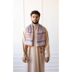 Mauve & Lilac Imamah/Shemagh/Keffiyyah Arab Men's Scarf