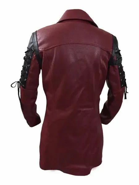 Medieval Style Patchwork Leather Coat