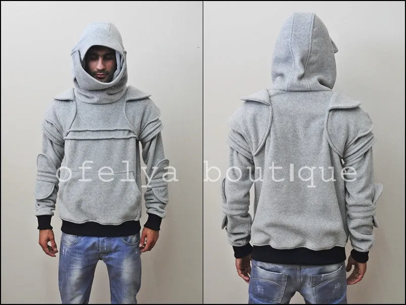 Men Duncan Armored Knight Hoodie Sweatshirt Polar Fleece Assassin's Creed-BB938