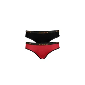 MENIQUE Women Merino Bikini Briefs 2-Pack S