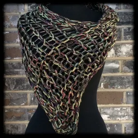 Military Green Chic Hand Knit Shawl