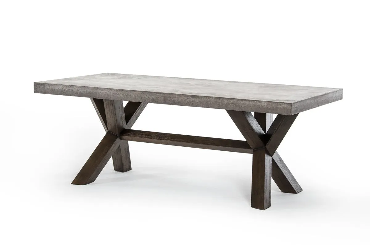 Modrest Urban Concrete Rectangular Dining Table