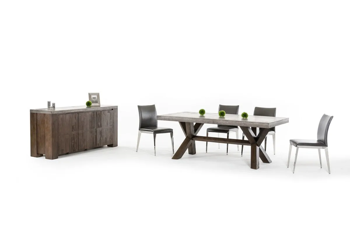 Modrest Urban Concrete Rectangular Dining Table