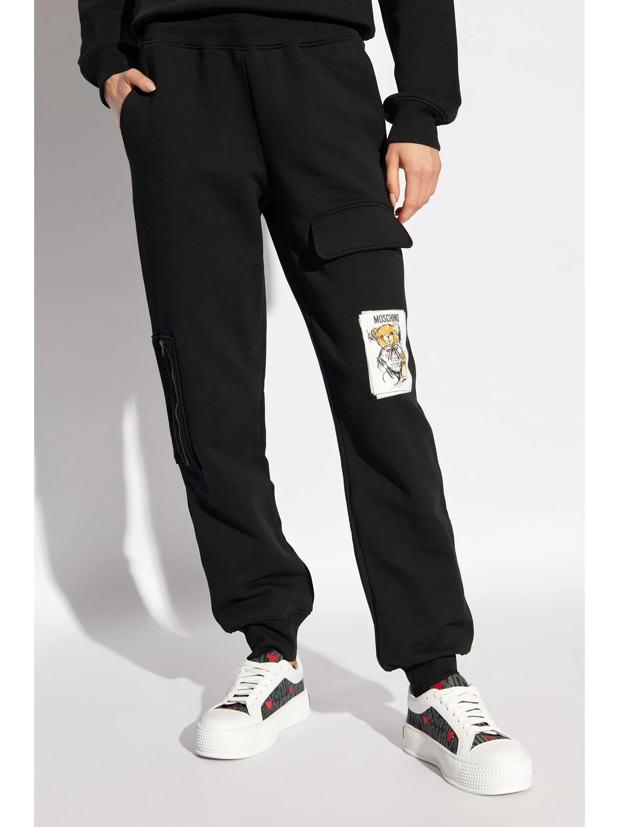 MOSCHINO TEDDY BEAR PRINT SWEATPANTS