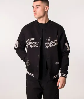 Oversized Script Varsity Jacket