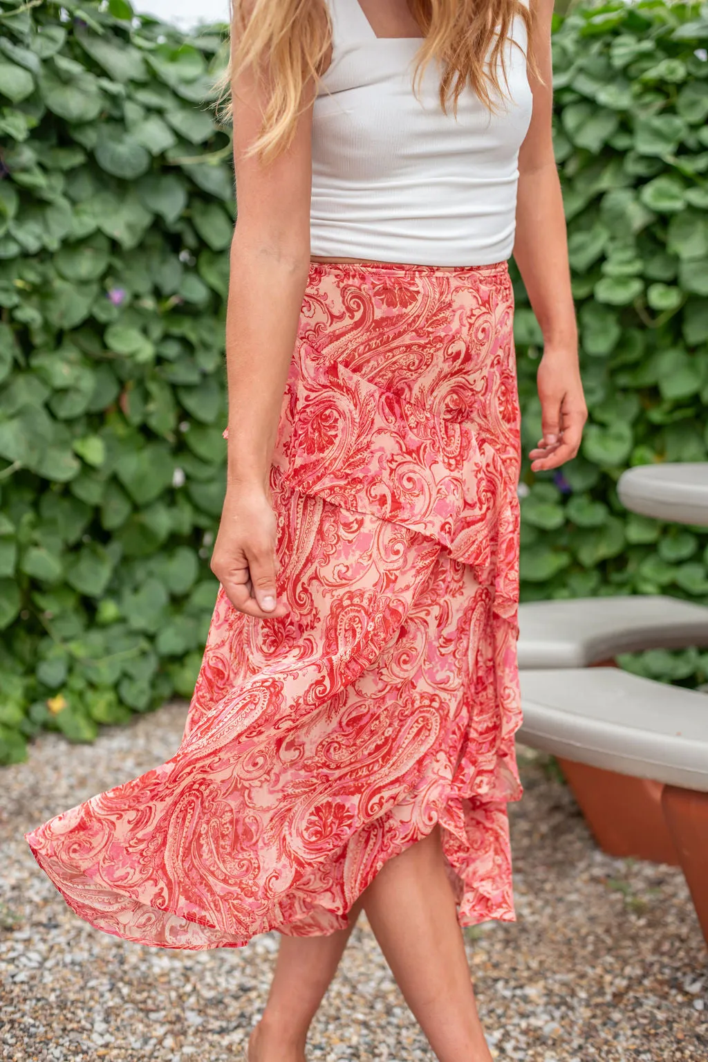 Paisley Midi Skirt