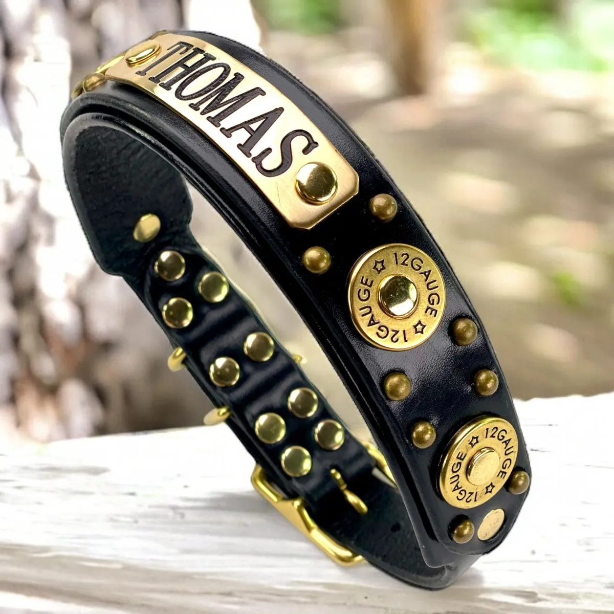 Personalized Leather Dog Collar Legend