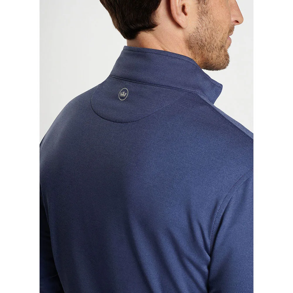 Peter Millar Perth Mélange Performance 1/4 Sweater - Navy*