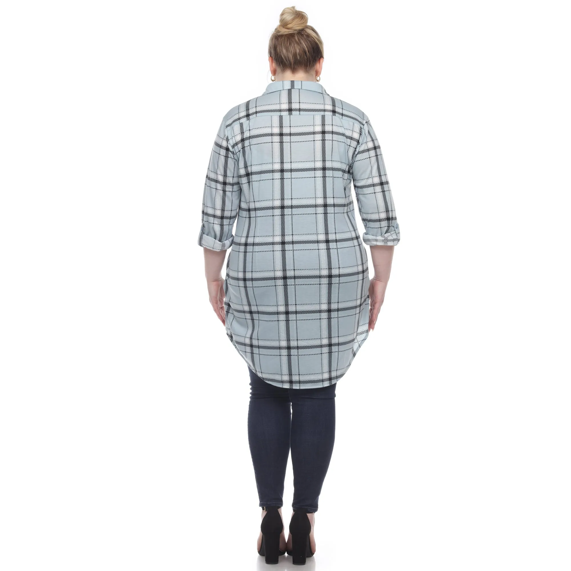 Plaid Tunic Top - Plus