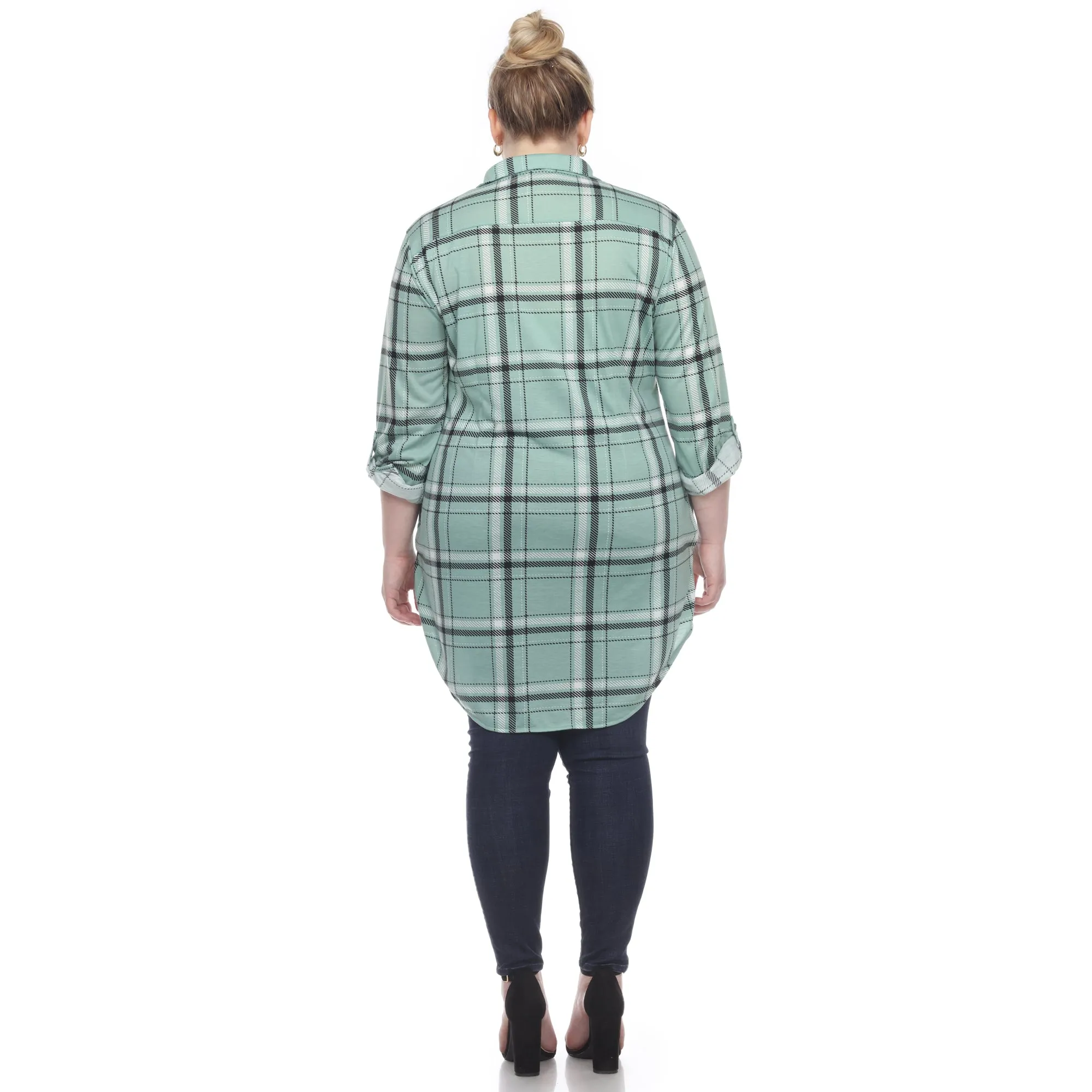 Plaid Tunic Top - Plus