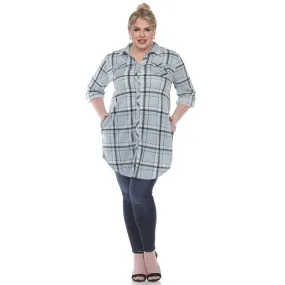 Plaid Tunic Top - Plus