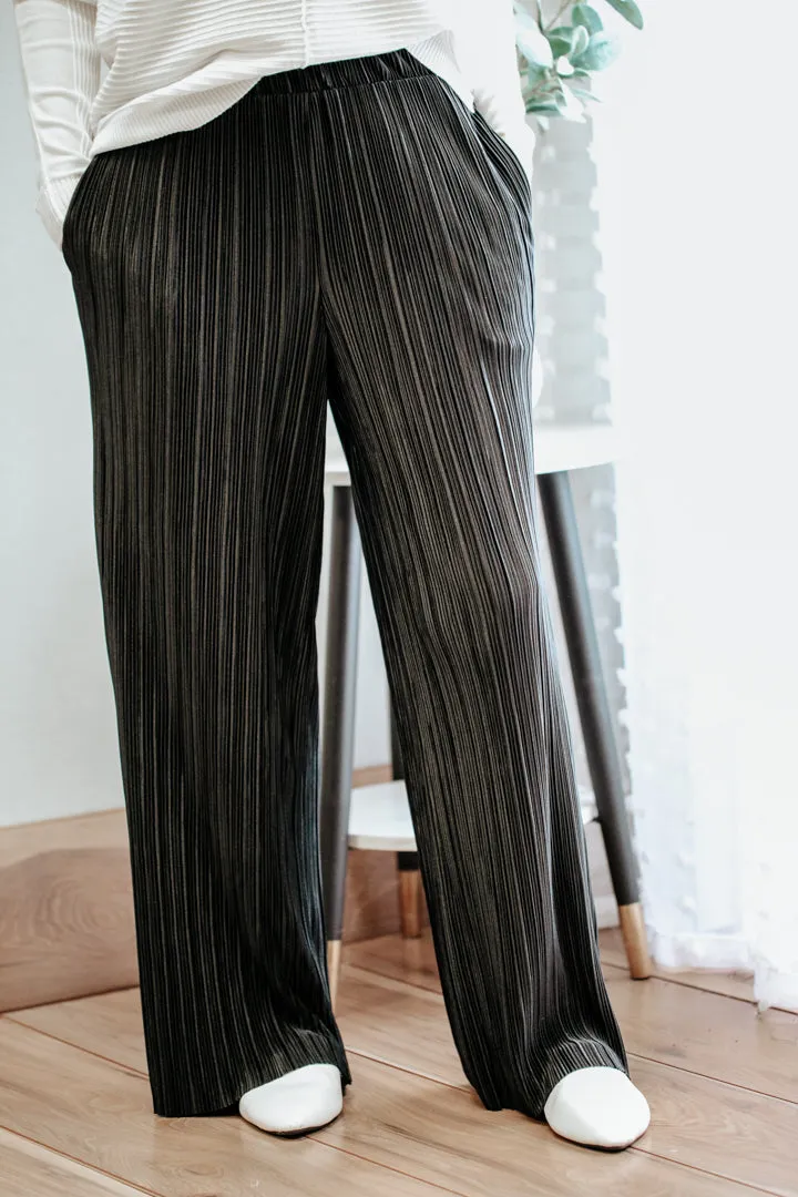 PLUS Satin Pleated Pants